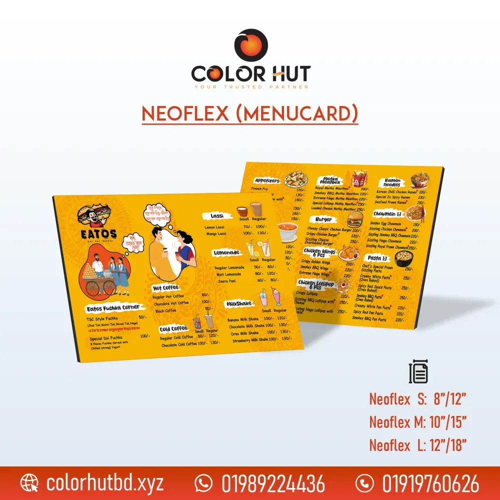 NeoFlex Menu Card