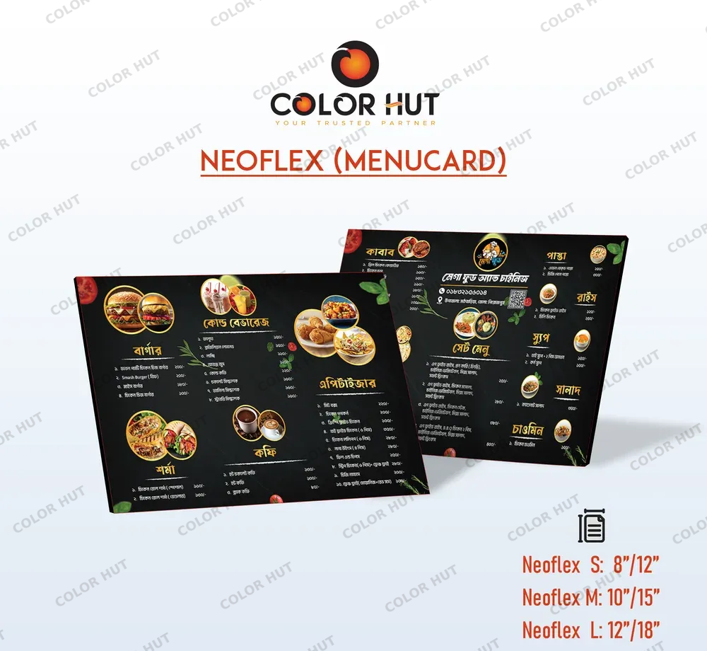 Professional Dark Theme Restaurant Menu Card Design