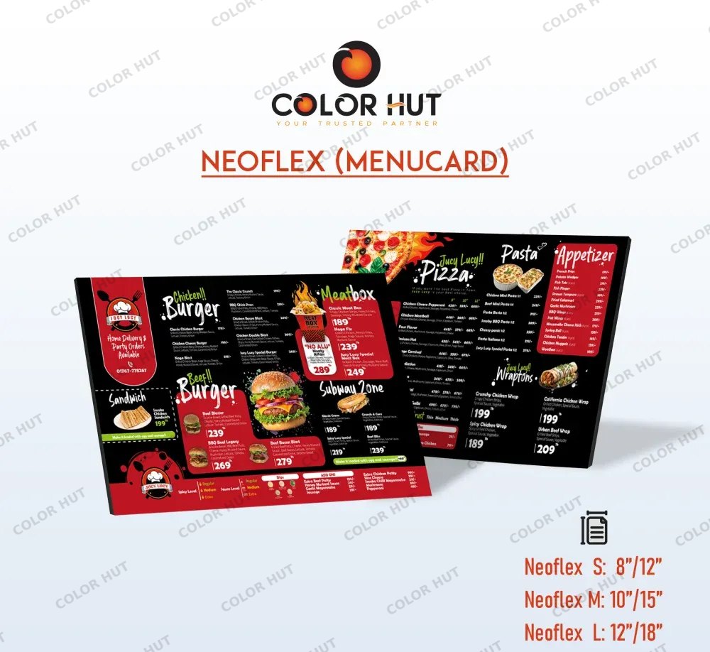 Modern Pizza & Burger Shop Menu Board