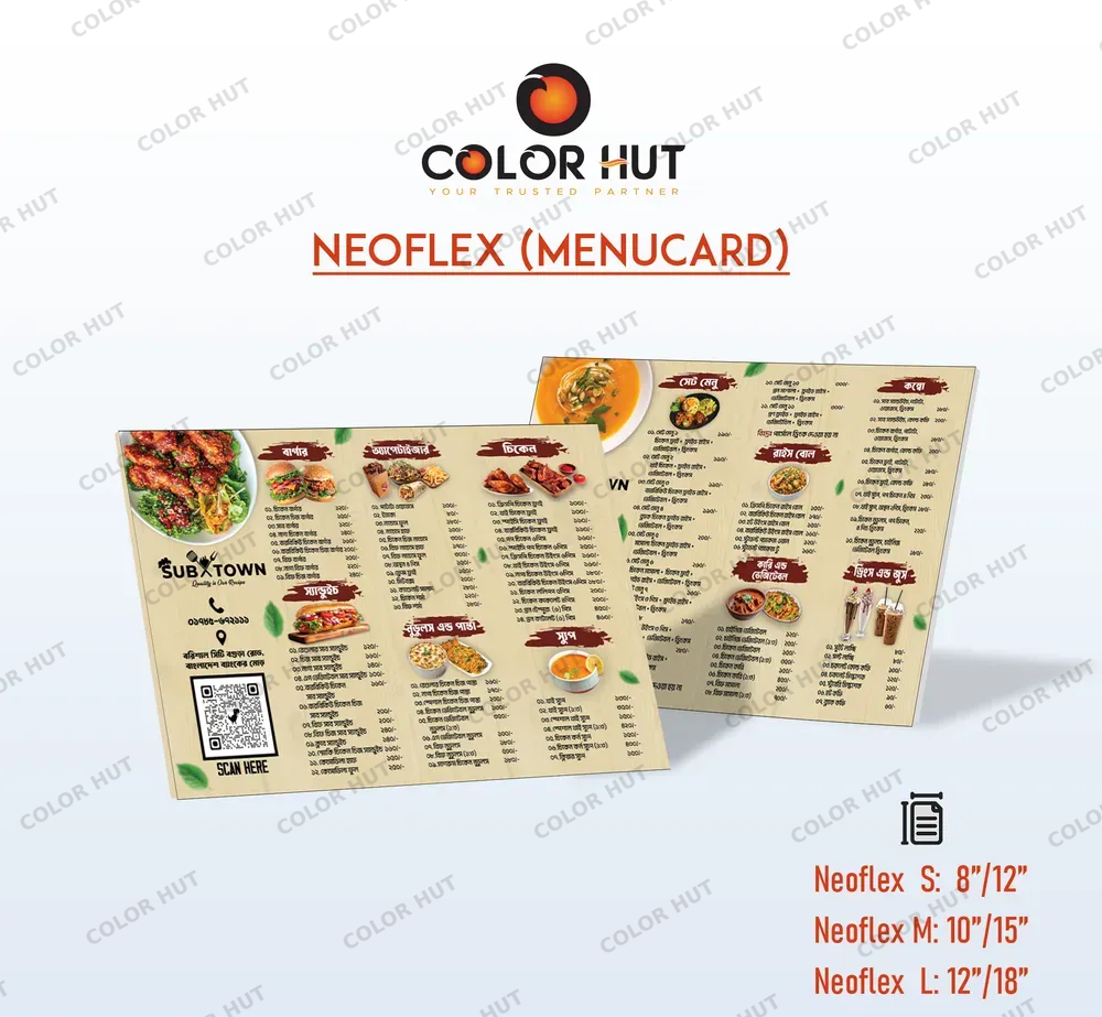 Professional Restaurant Menu Card Design
