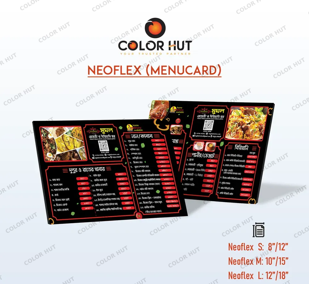 Professional Restaurant Menu Card Design