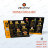 Modern Black & Yellow Burger Shop Menu Card Design and Printing
