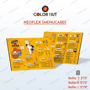 Professional Yellow Fast Food & Fuchka Corner Menu Card