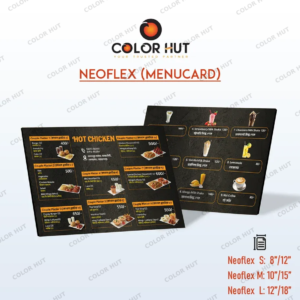 Premium Matte Black Restaurant Combo Menu Card