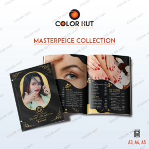 Premium Royal Black & Gold Beauty Salon or Parlor Service Menu Design