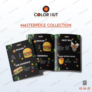Fun & Vibrant Custom Fast Food Menu Printing