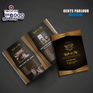 Elite Gents Parlor & Spa Service Menu Design Gold & Black Edition