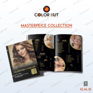 Chic Gold & Black Bilingual Beauty Parlor Menu Design