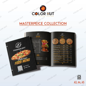 Premium Black & Gold Custom Food Menu Design and Printing